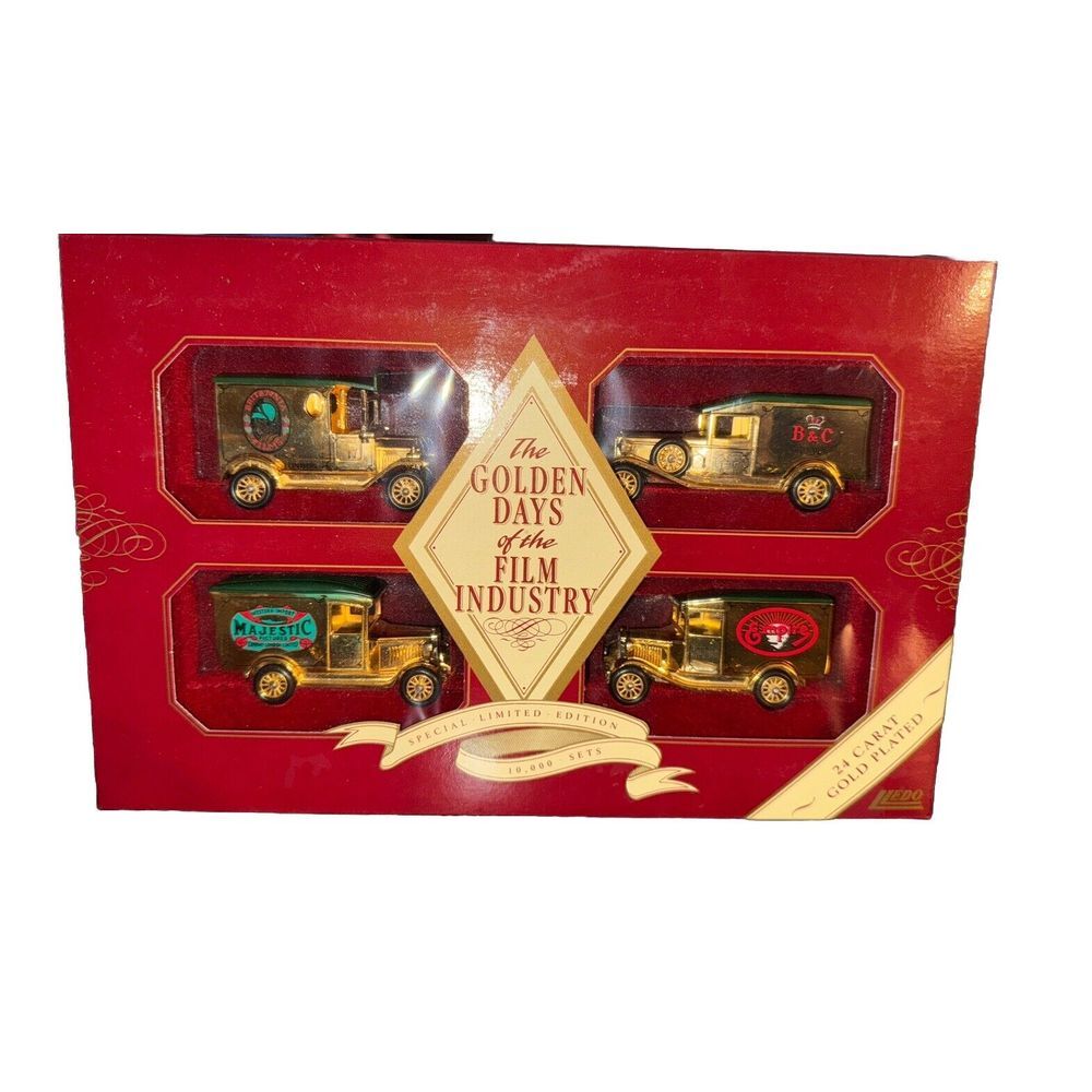 Lledo The Golden Days Of The Film Industry Collection 24K Gold Plated Limited Ed